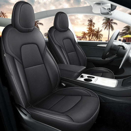 Custom Fit Black Seat Covers for Tesla Model Y 2020-2024