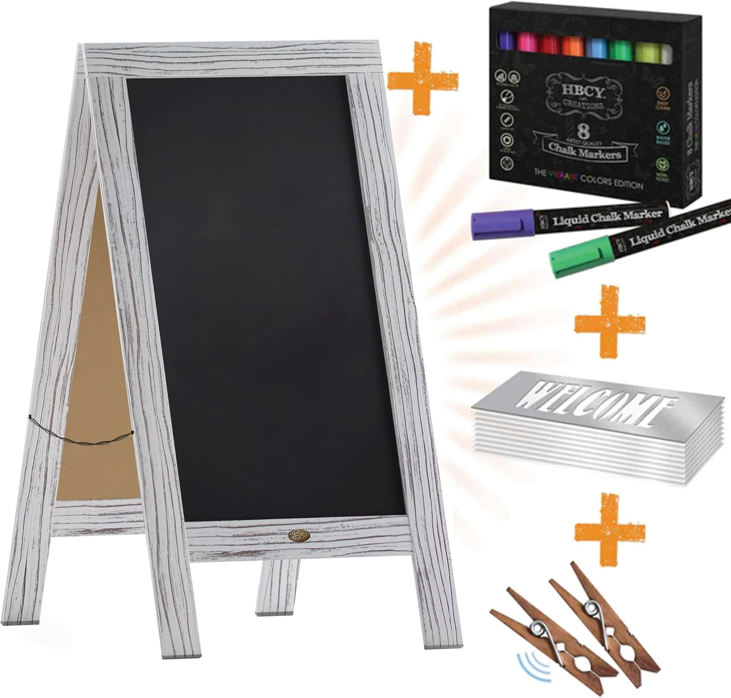 A Frame Chalkboard with Chalk Markers for Versatile Displays