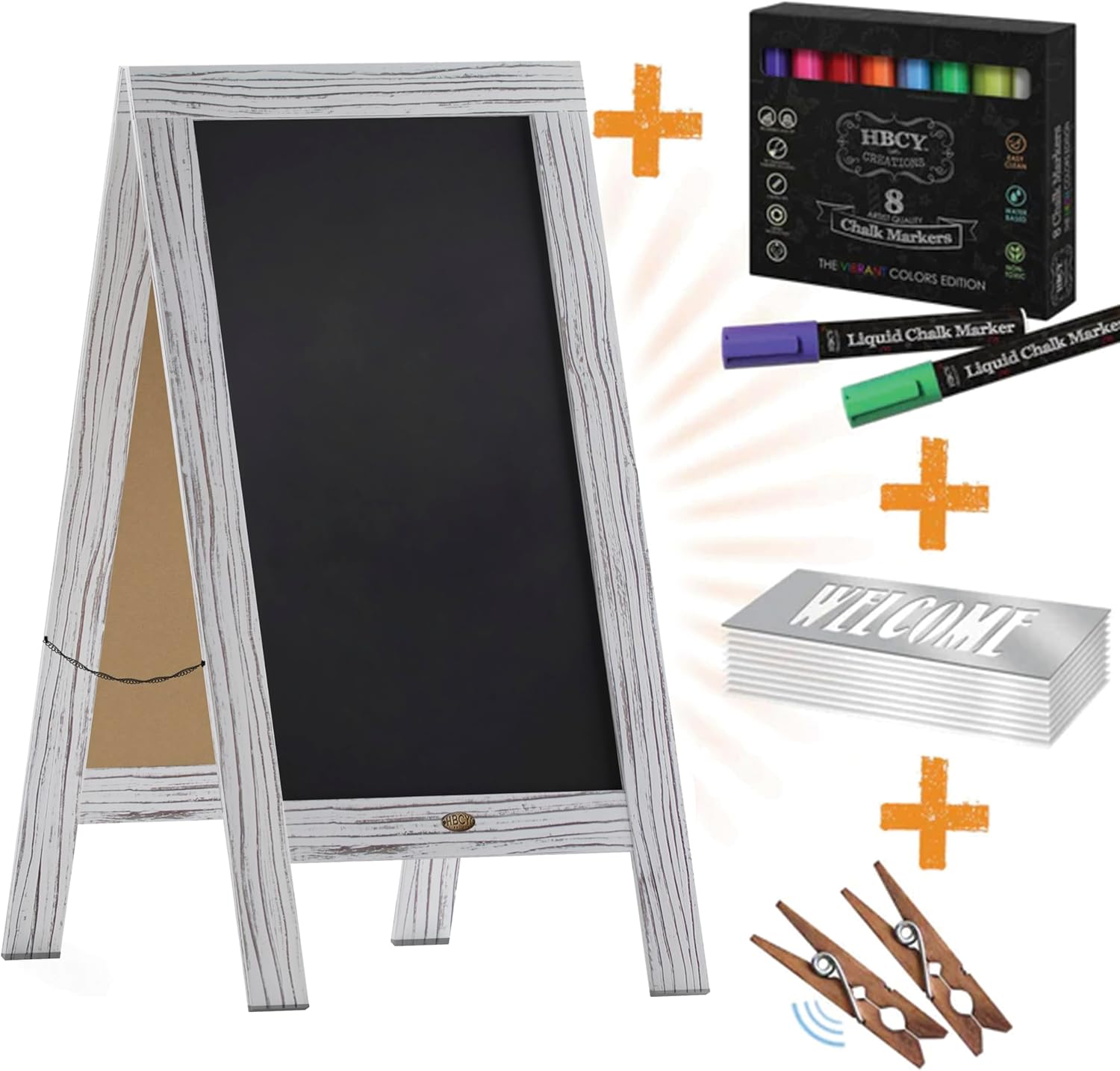 A Frame Chalkboard with Chalk Markers for Versatile Displays