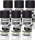Automotive Custom Lacquer Spray Paint Matte Black - 6 Pack