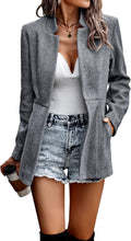 CCTOO Womens Open Front Blazer Coat - Casual Work Trench