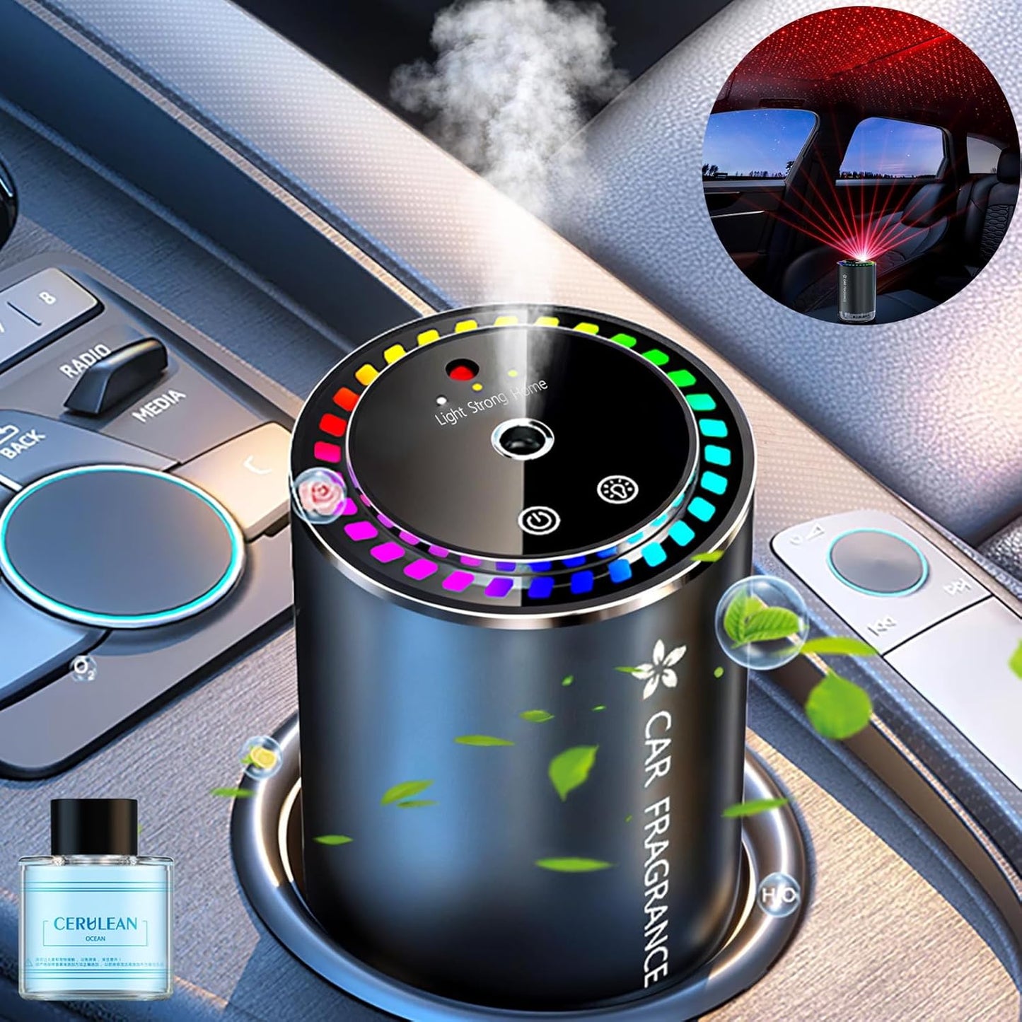 Smart Car Diffuser with Star Projector & Music