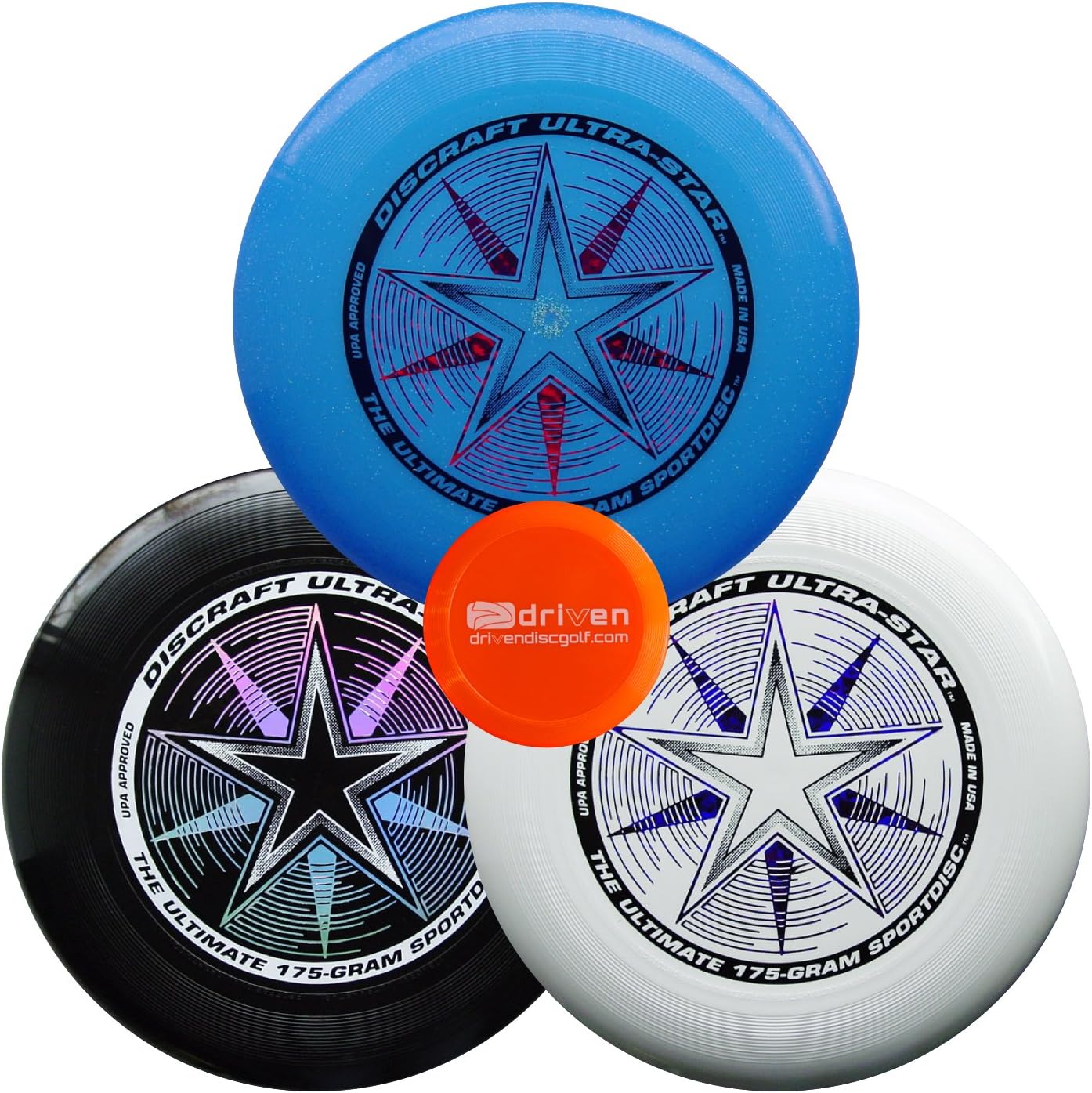 Discraft Ultimate Disc Bundle - Set of 3 175g Ultra Stars - Perfect Throws!