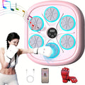 Music Boxing Machine Pink Wall-Mounted Trainer - Fun Home Workout