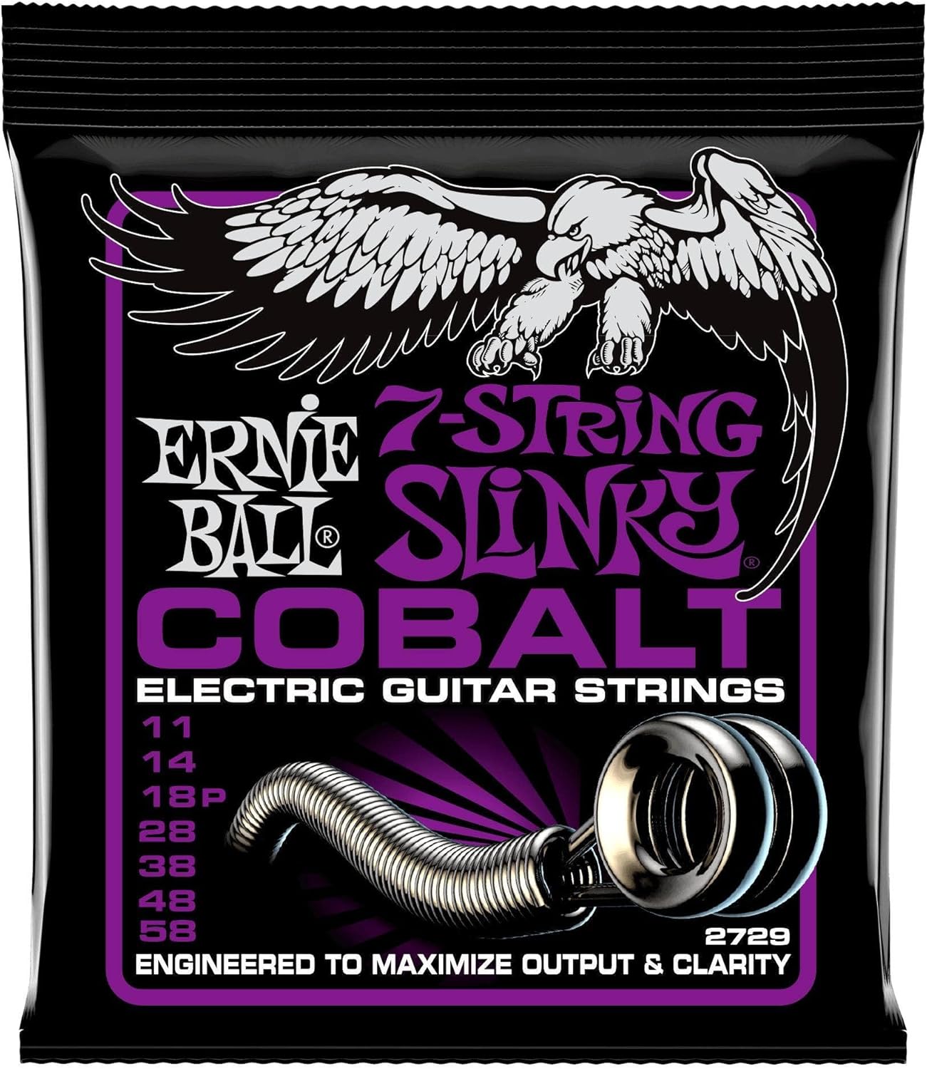 High-Powered 7-String Cobalt Guitar Strings by Ernie Ball
