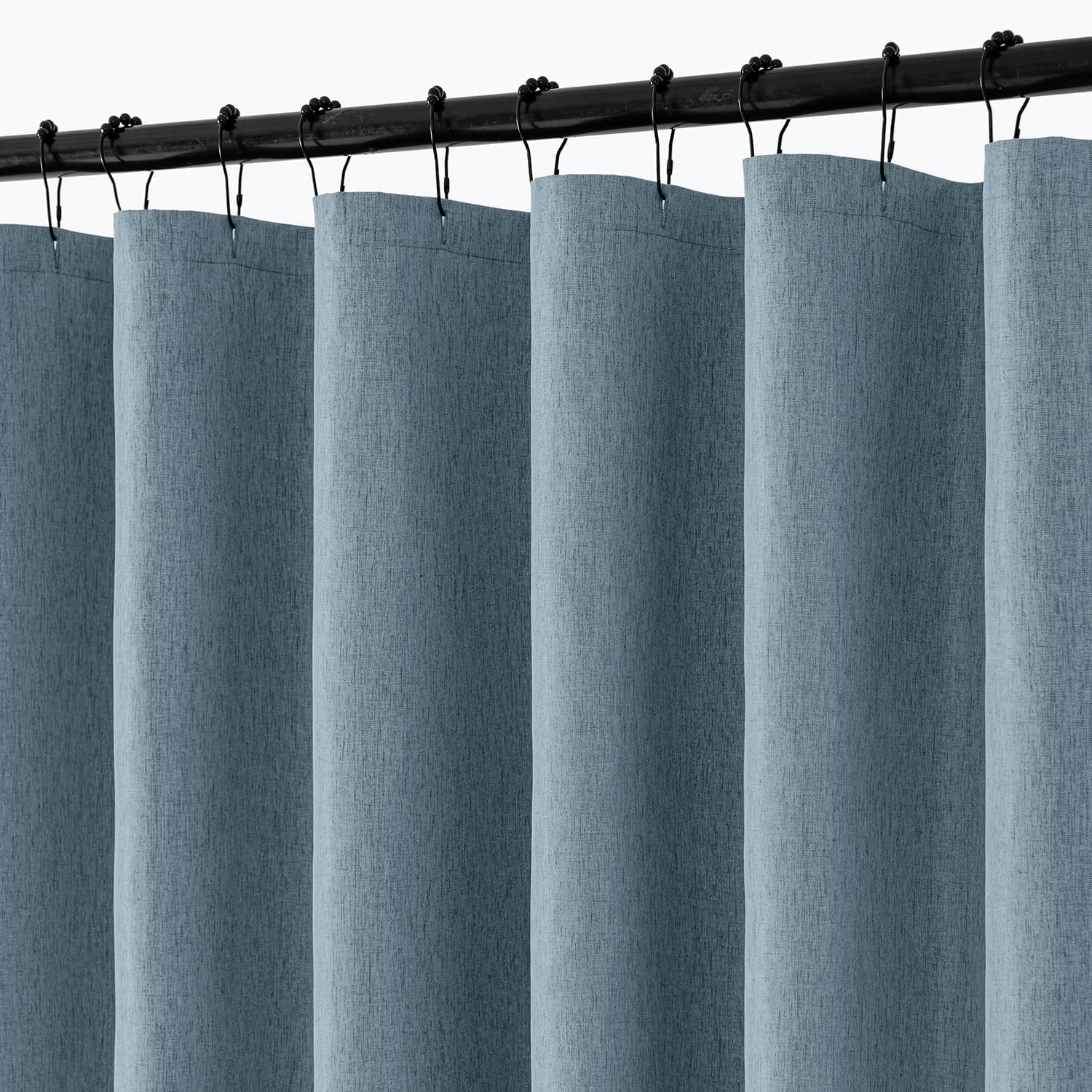 Extra Long Linen Shower Curtain, 108 Inch Heavy Duty Fabric