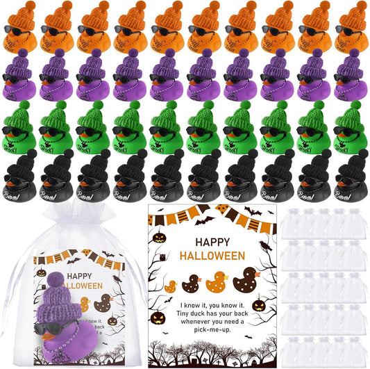 50 Pcs Halloween Rubber Duck Set for Spooky Party Favors