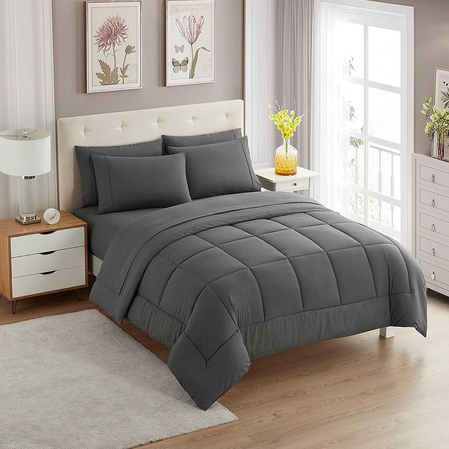 King Size Comforter Set with Sheets - 7-Piece Bedding Collection