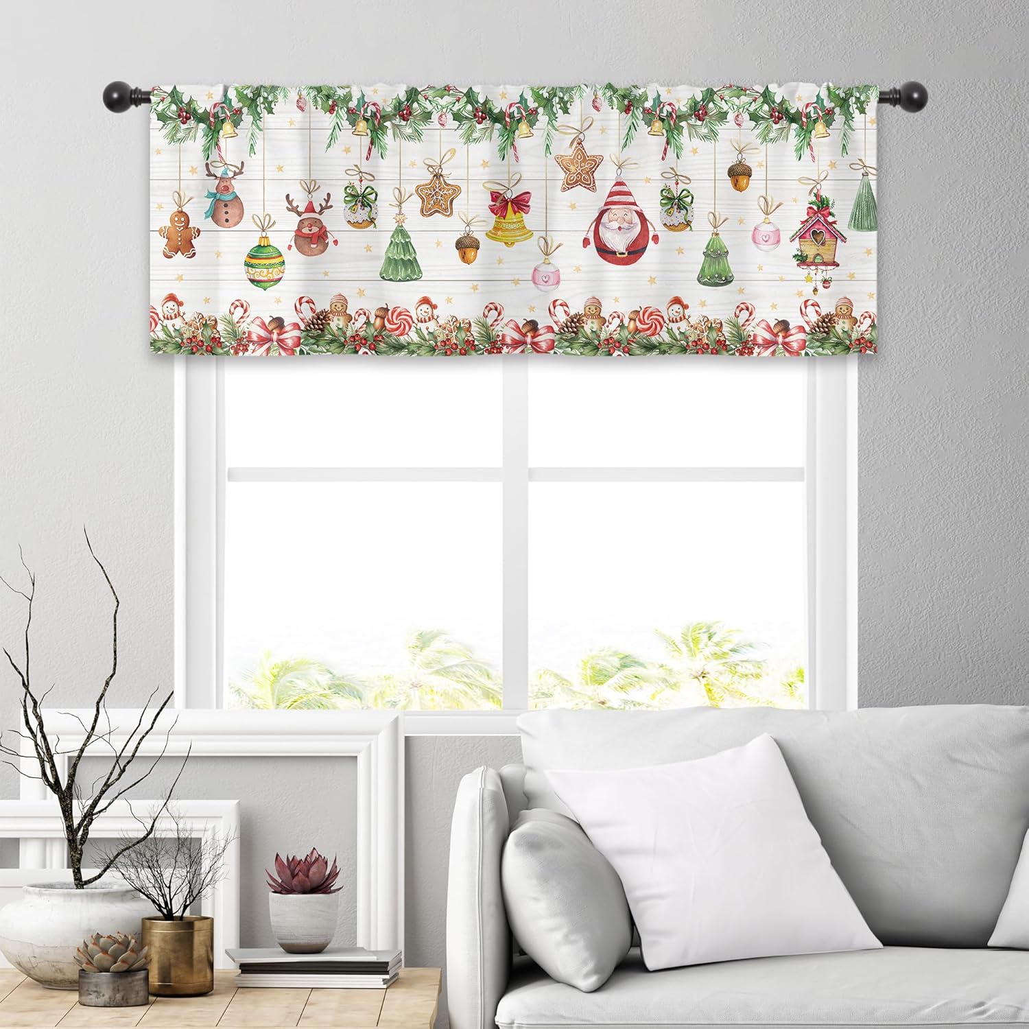 Cute Christmas Kitchen Valance - Festive Winter Decor!