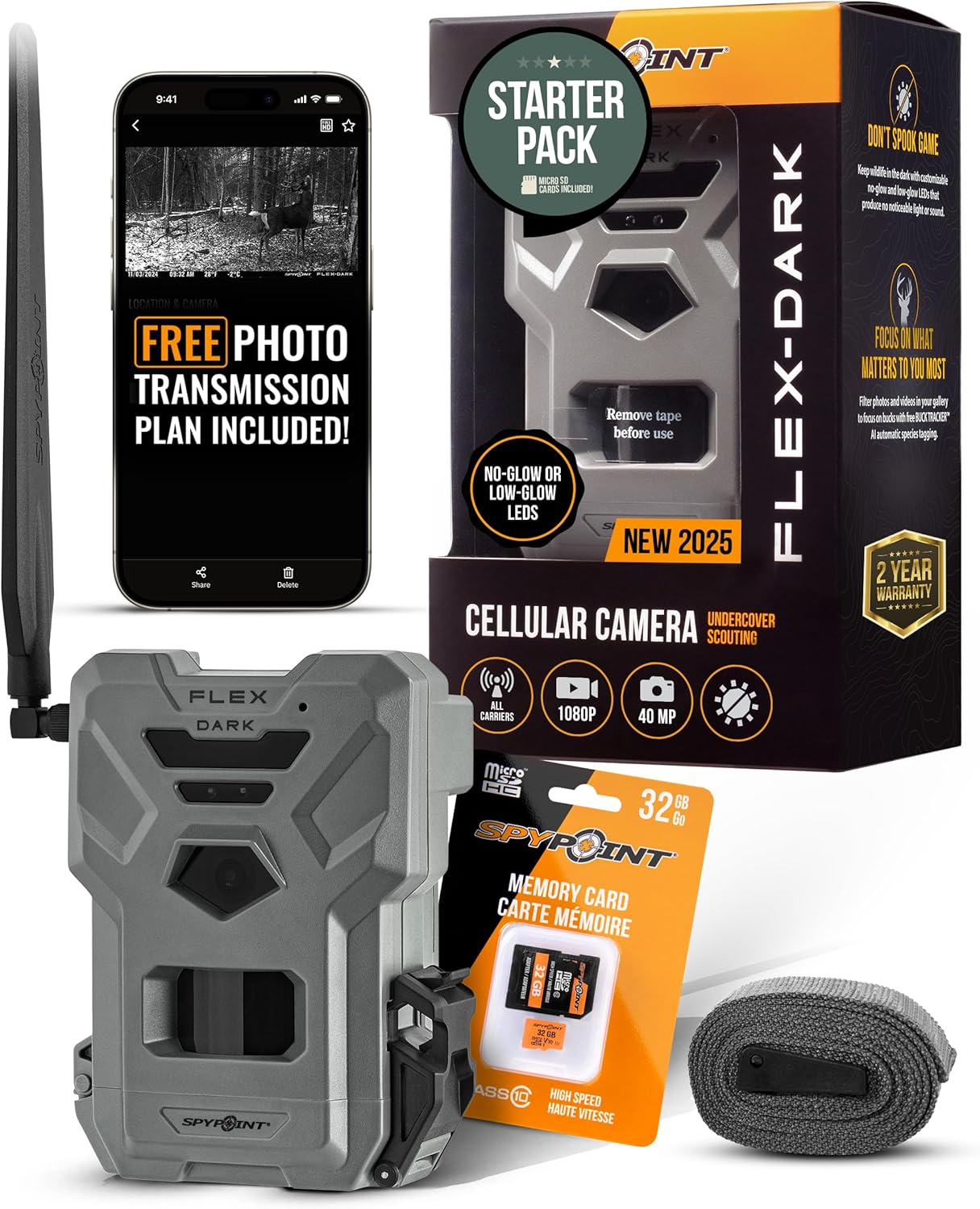 SPYPOINT Flex-Dark Cellular Trail Camera with 40MP Photos
