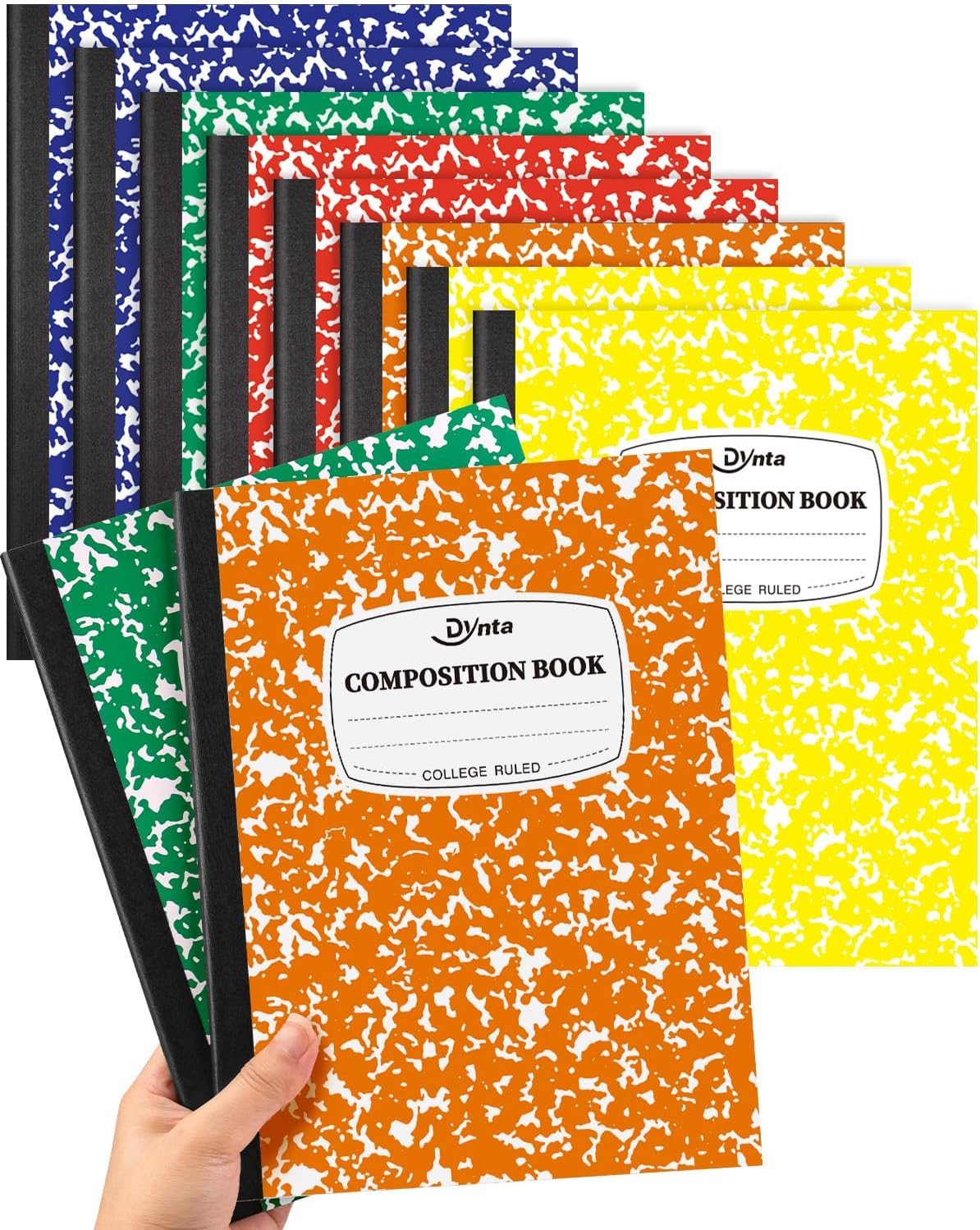 Dynta 10-Pack Colorful College Rule Notebooks
