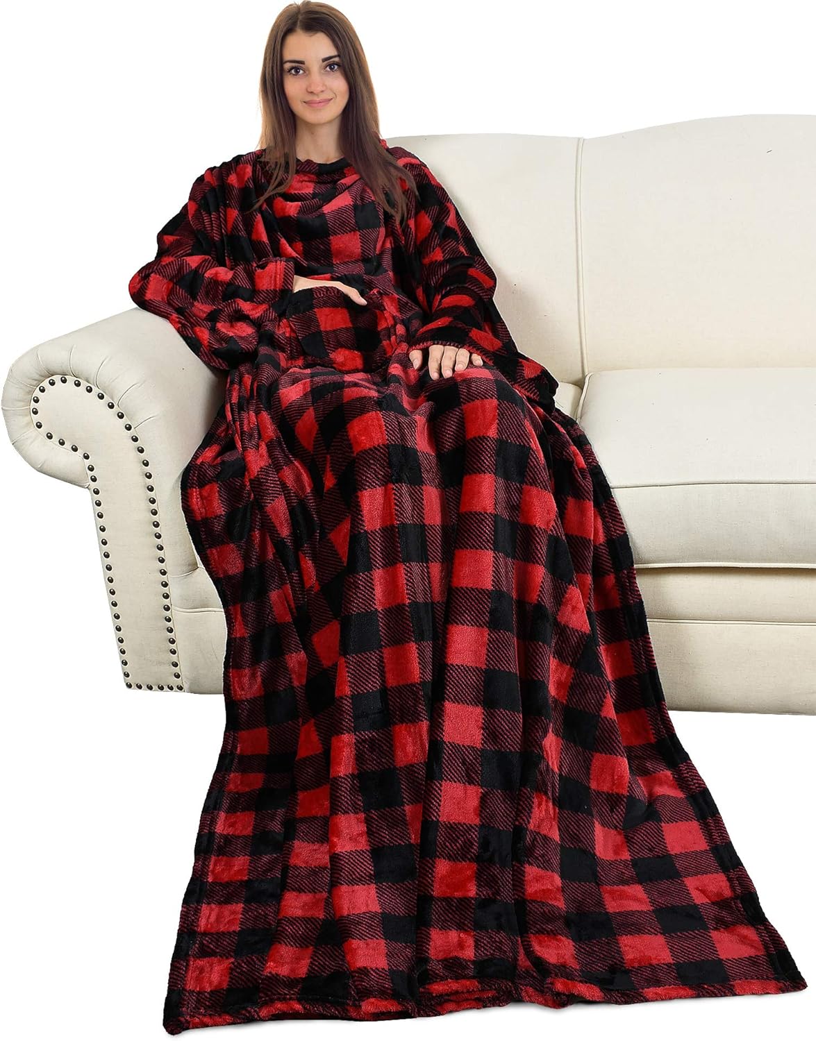 Catalonia Wearable Blanket with Sleeves for Cozy Comfort