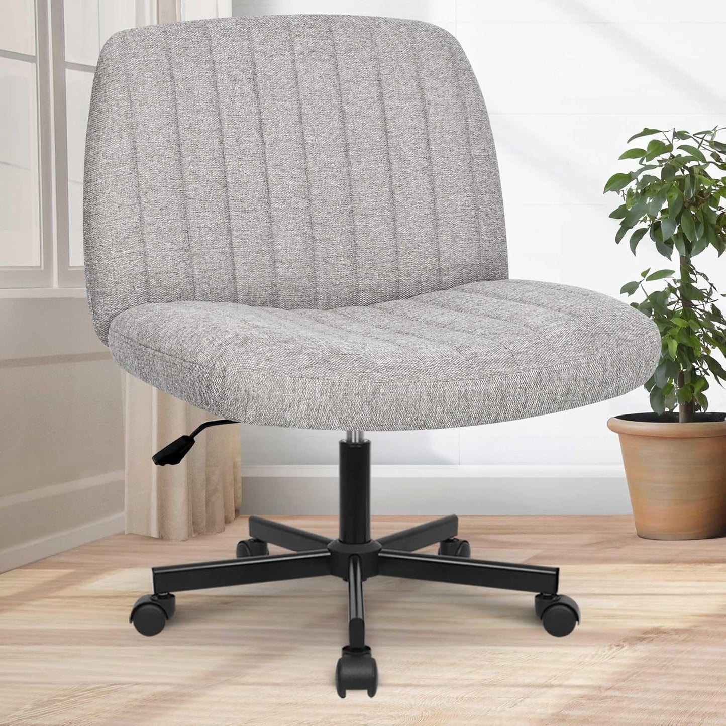 Adjustable Grey Office Chair with Wheels