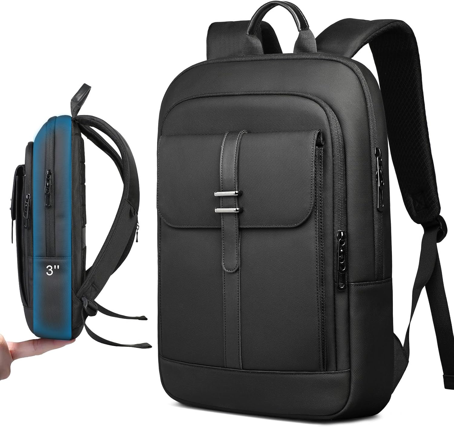 hk Slim Laptop Backpack - Lightweight Anti-Theft Waterproof Bag