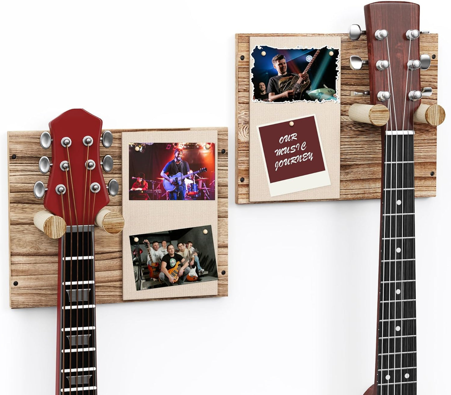 Guitar Wall Mount 2 Pack - Rustic Brown