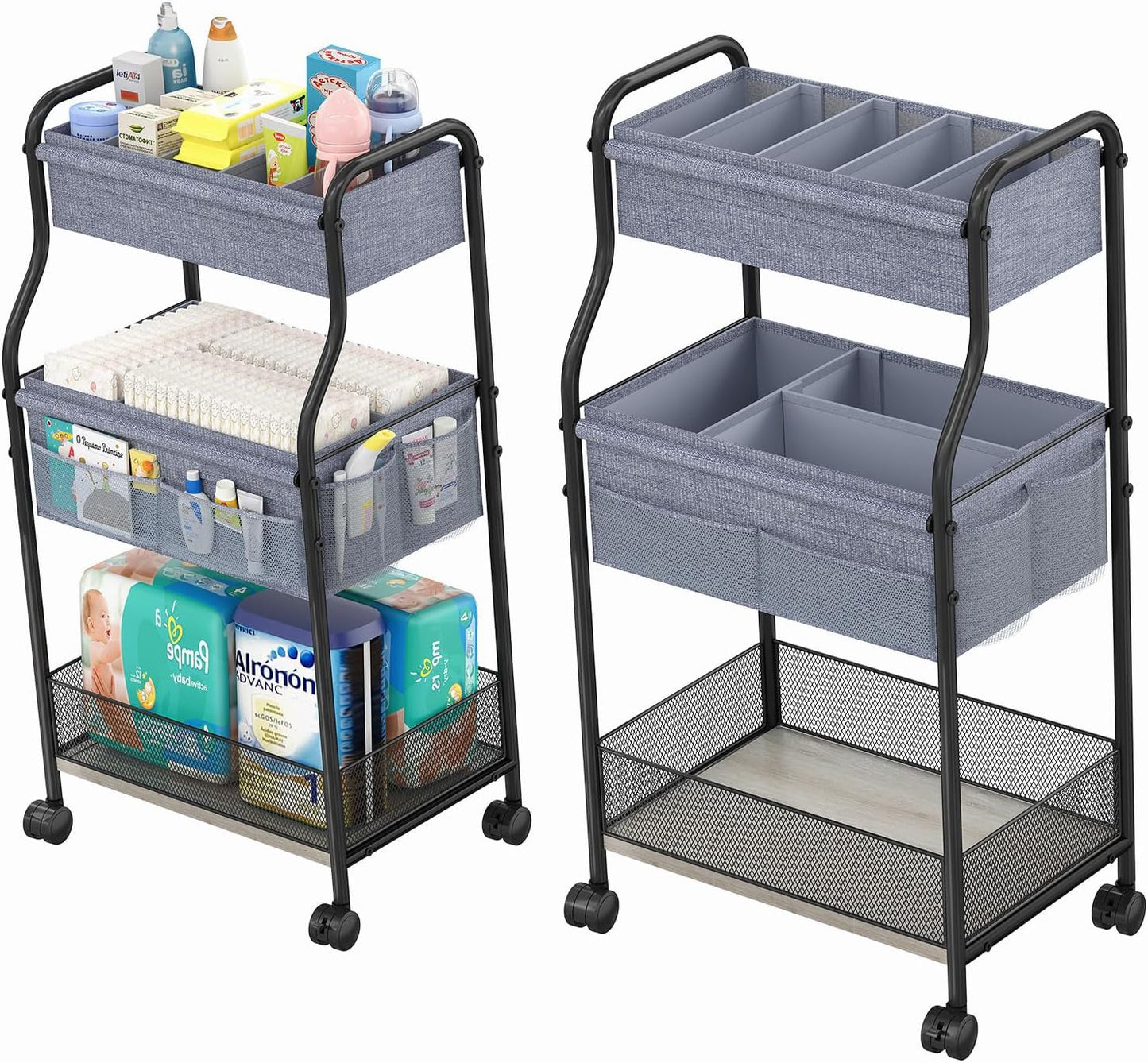 3-Tier Baby Diaper Caddy Organizer for All Your Essentials