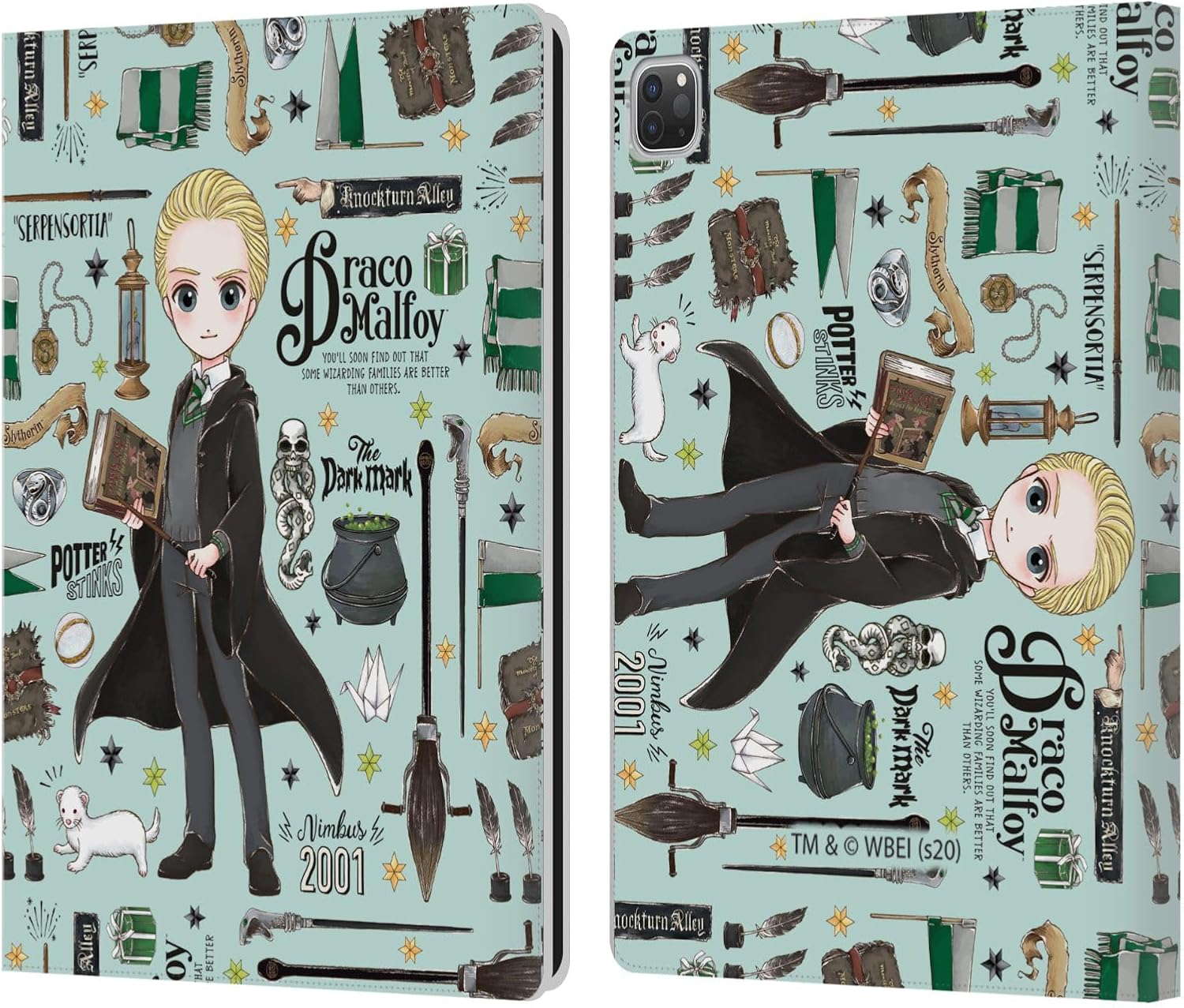 Harry Potter Draco Pattern Wallet Case for Apple iPad Pro 13 M4