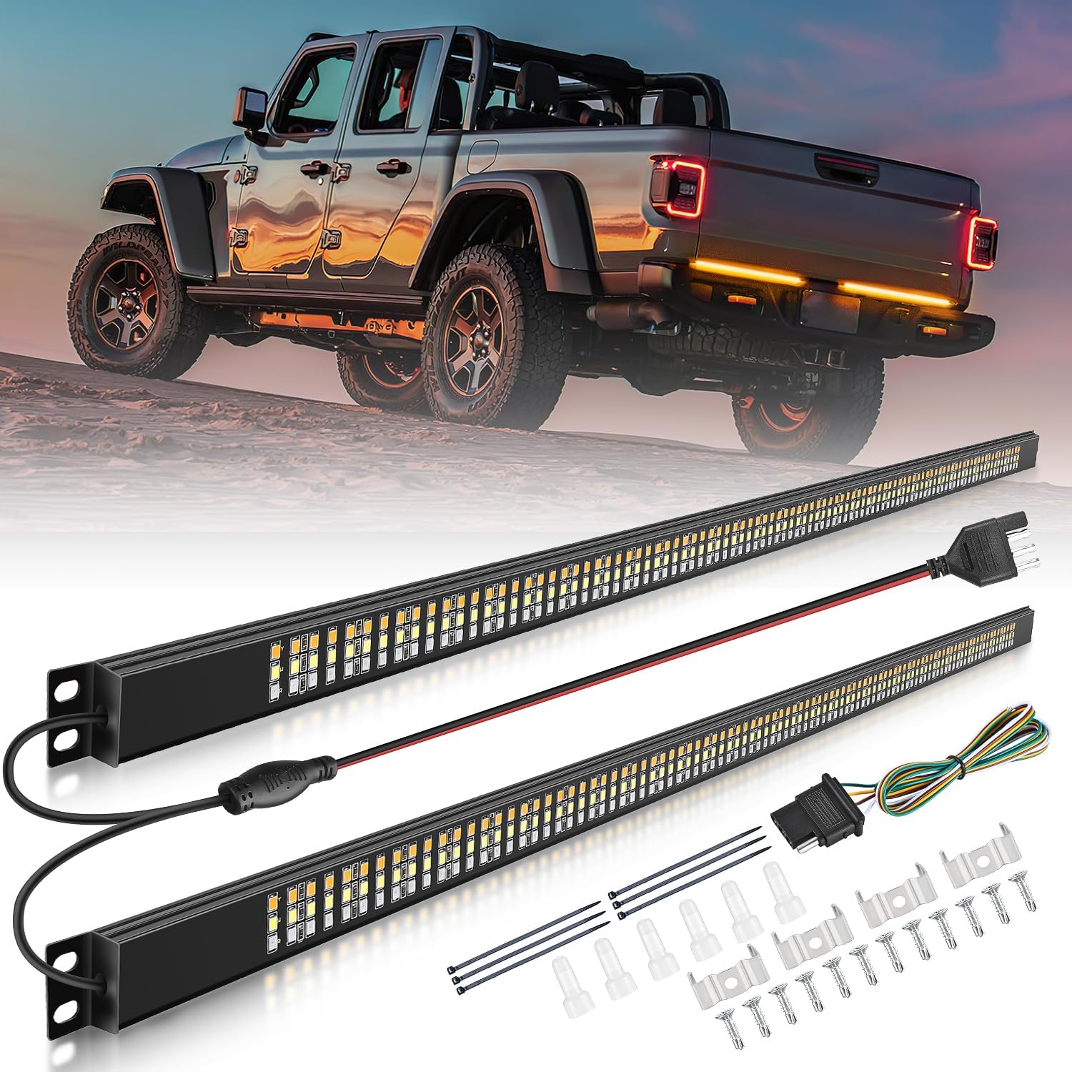 Nilight 56 Inch Truck Tailgate Light Bar with 576 LEDs