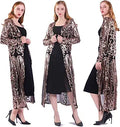 Women's Sequin Cardigan Duster - Glitter Open Front Evening Cover Up