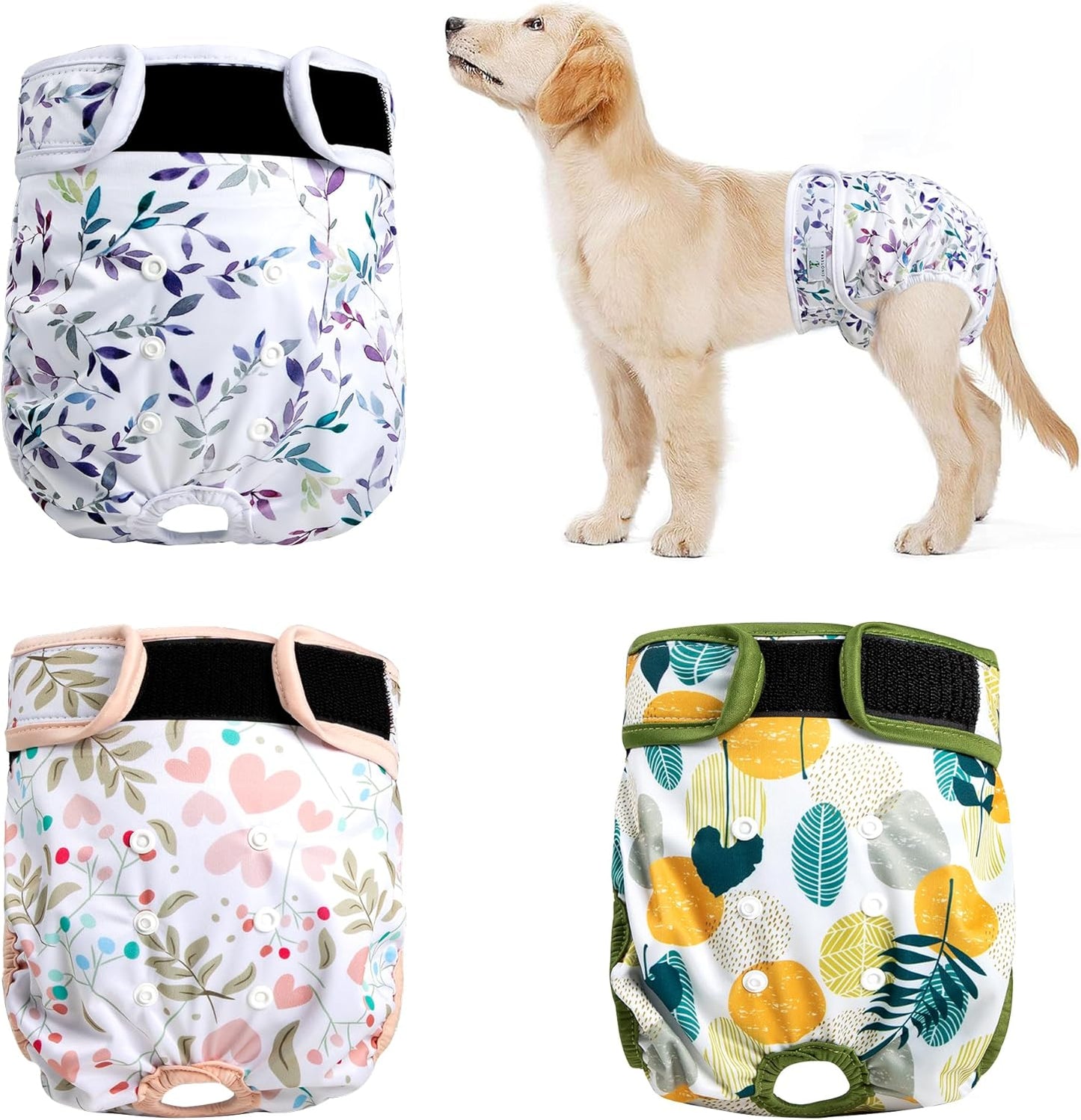 ZINGTERRA Washable Dog Diapers - XL Absorbent & Adjustable