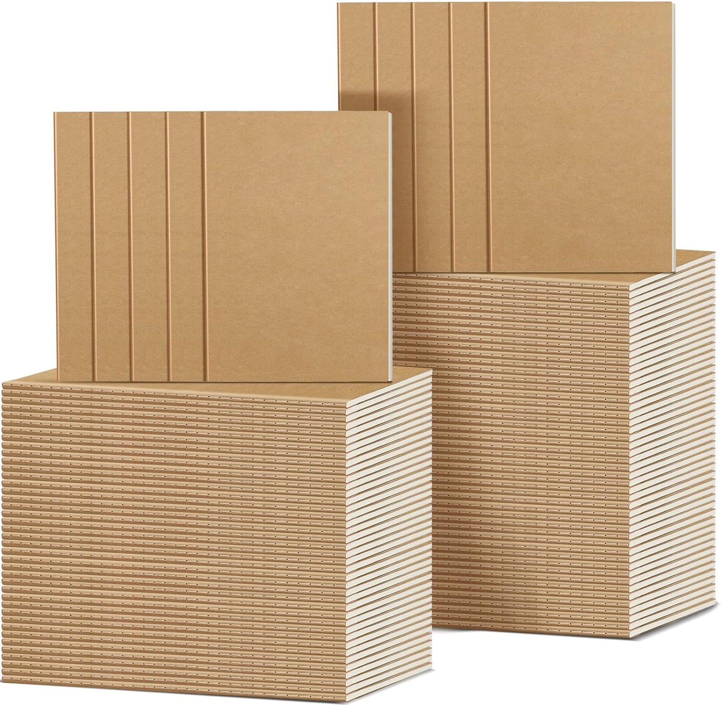 100 Pack A5 Kraft Notebooks: Stylish & Functional Journals