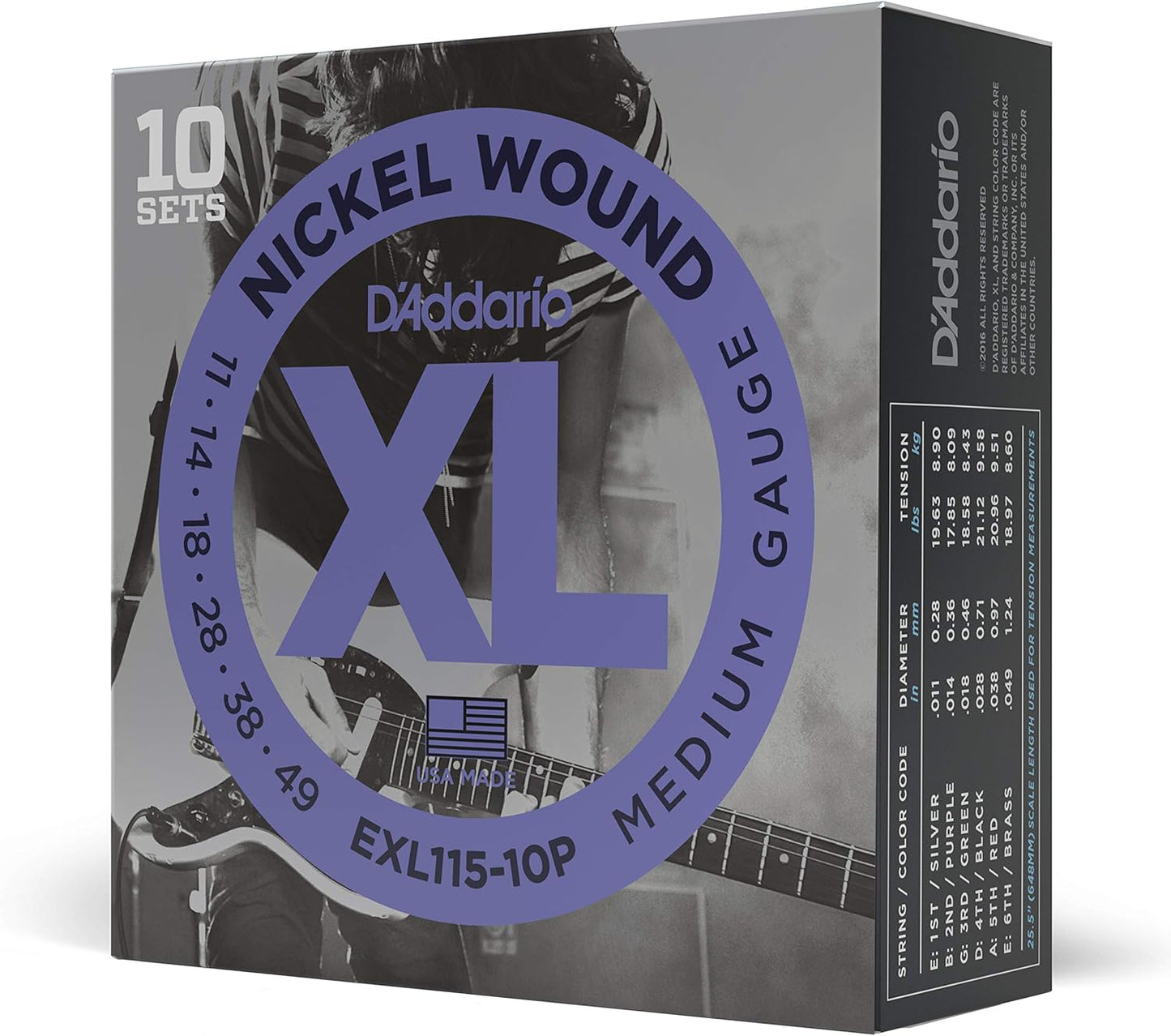 D'Addario XL Nickel Electric Guitar Strings for Perfect Performance