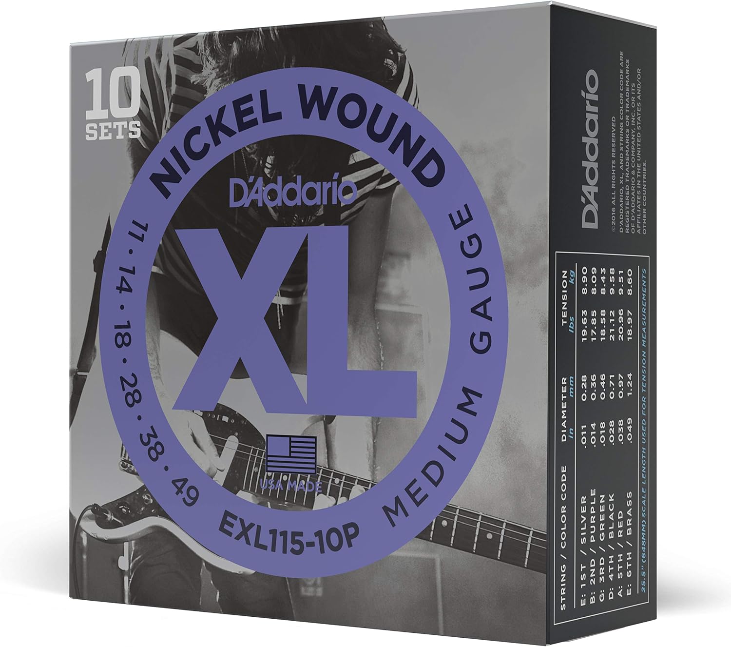 D'Addario XL Nickel Electric Guitar Strings for Perfect Performance