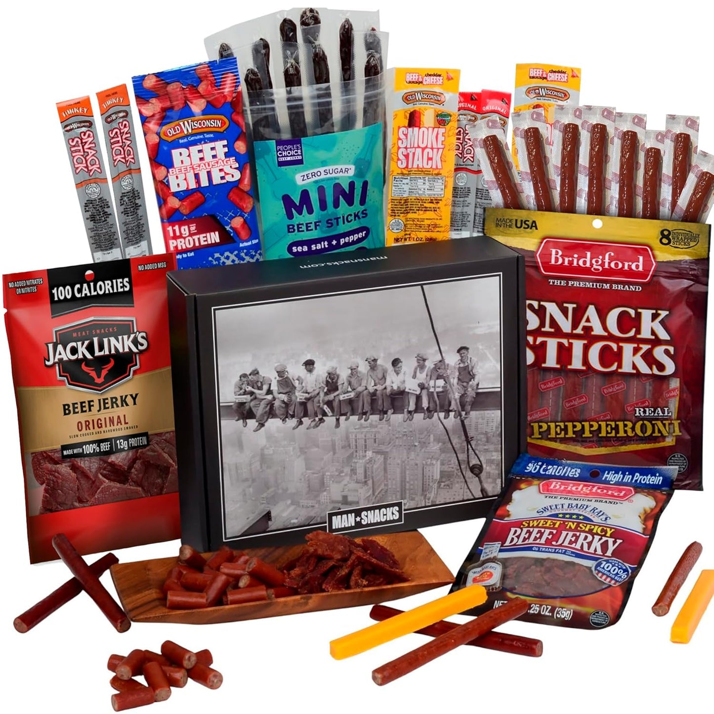 ManSnacks Jerky Gift Basket for Men - A Perfect Snack Variety