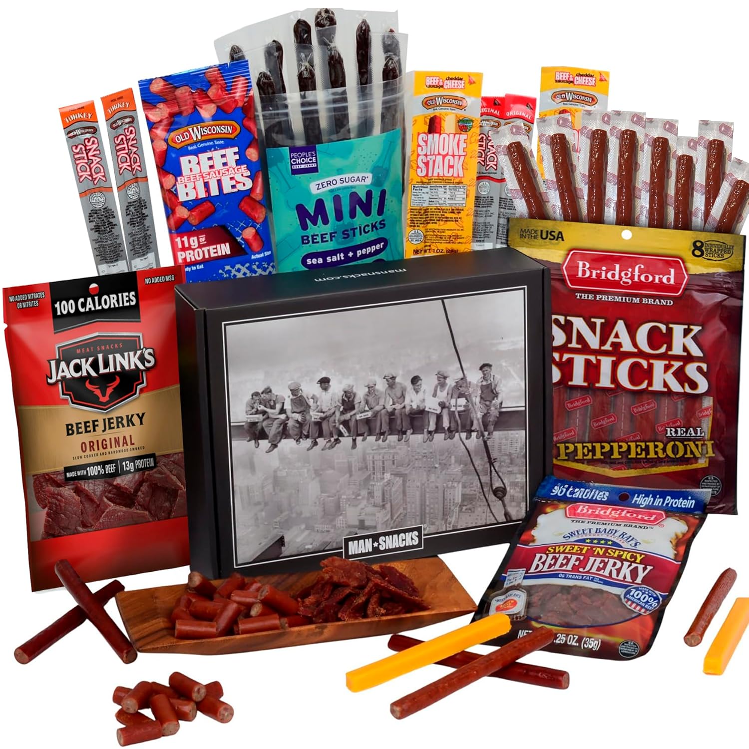 ManSnacks Jerky Gift Basket for Men - A Perfect Snack Variety