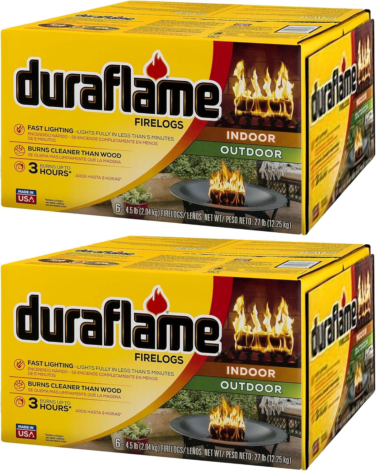 Duraflame Fire Logs for Indoor and Outdoor Use - 12-Pack