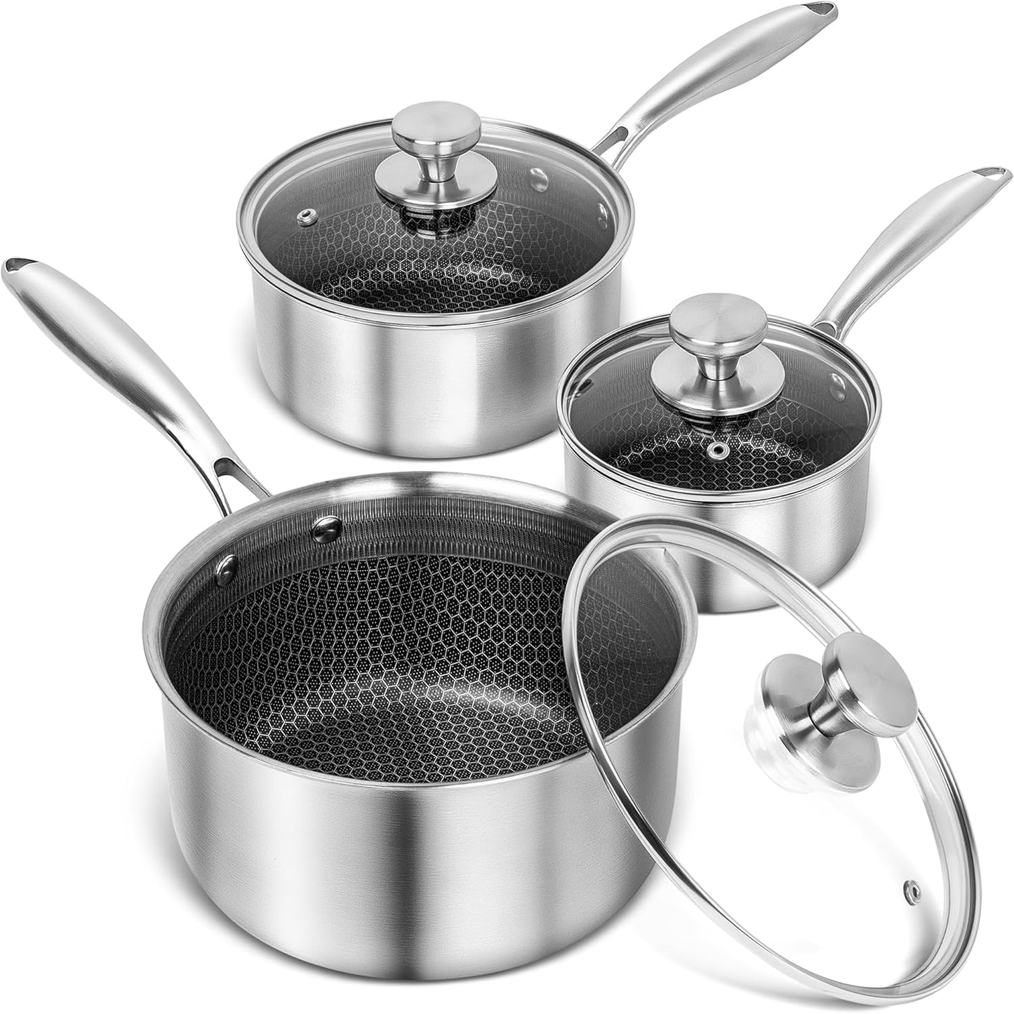 MICHELANGELO Stainless Steel Saucepan Set for Every Kitchen