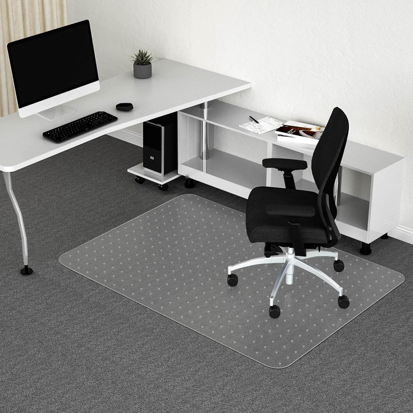 Chair Mat for Carpet Protection 30in x 48in Clear Plastic