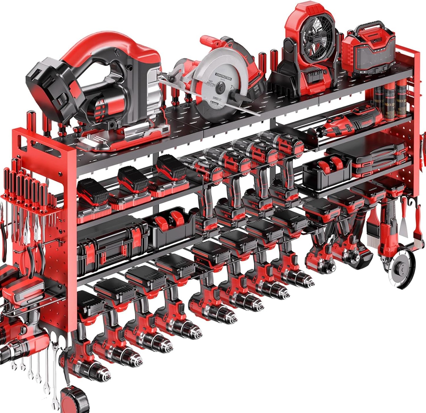Super Large Power Tool Organizer Wall Mount for Garage Storage