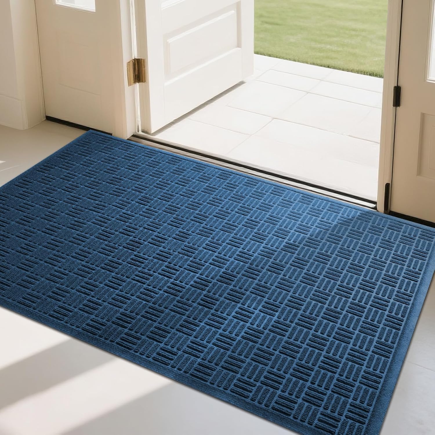 Mibao Front Door Mat Indoor Outdoor Waterproof Non-Slip Durable