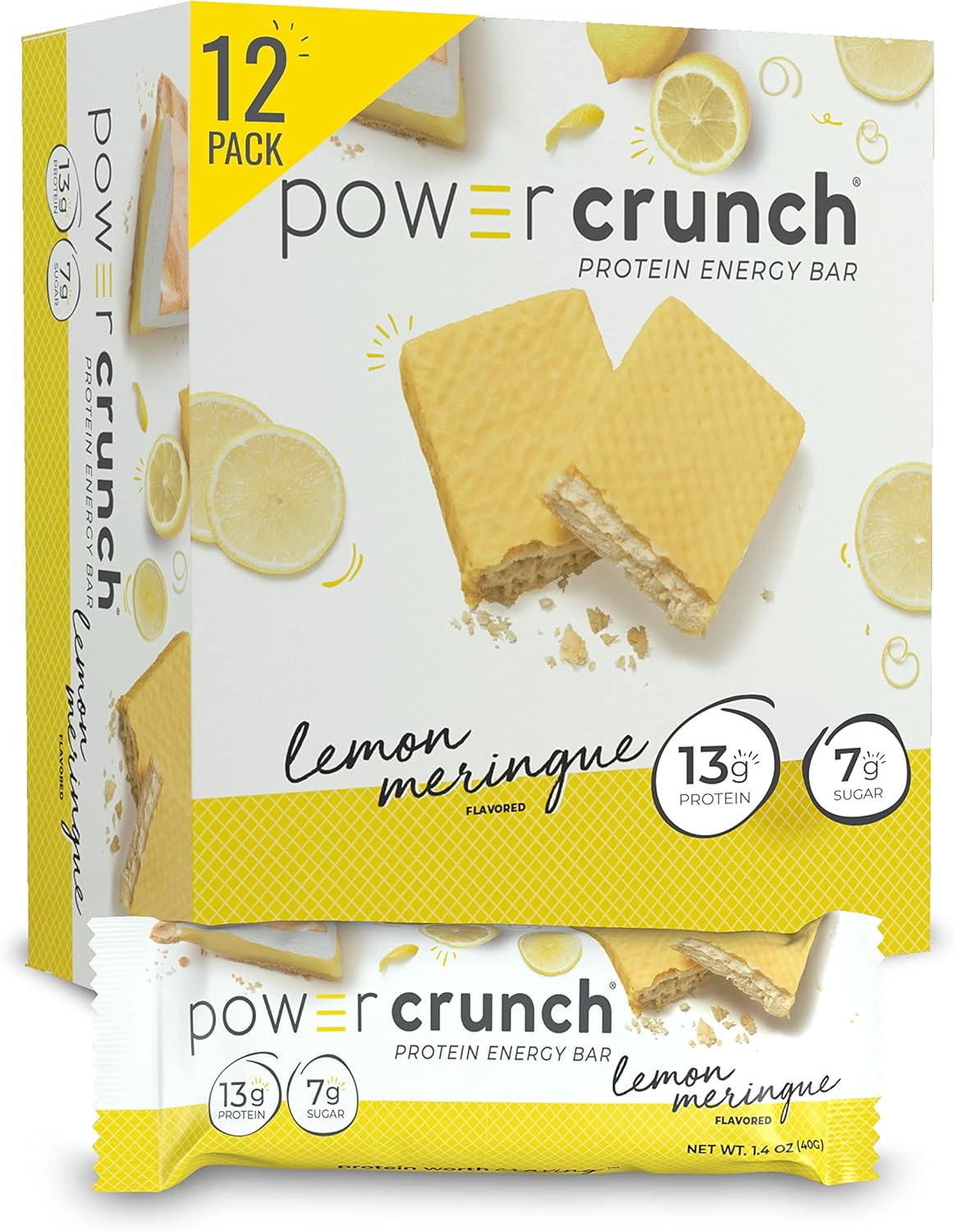 Protein-Packed Power Crunch Lemon Bars, 12-Count