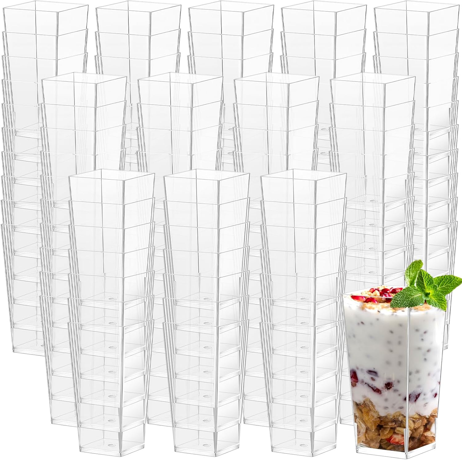 Uiifan 500 Pack Mini Dessert Cups for Elegant Party Treats