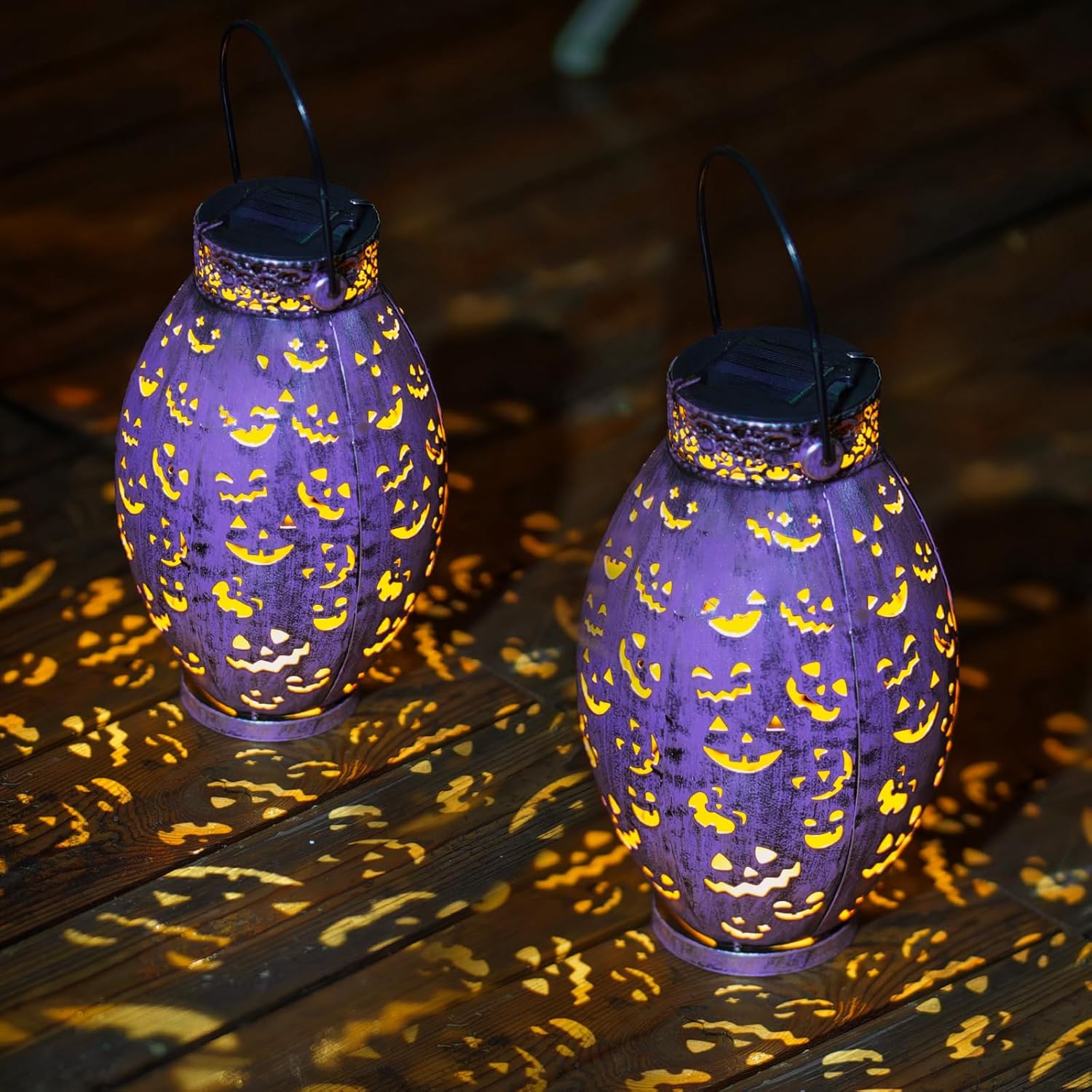 Halloween Solar Lanterns Outdoor Waterproof for Yard Decor