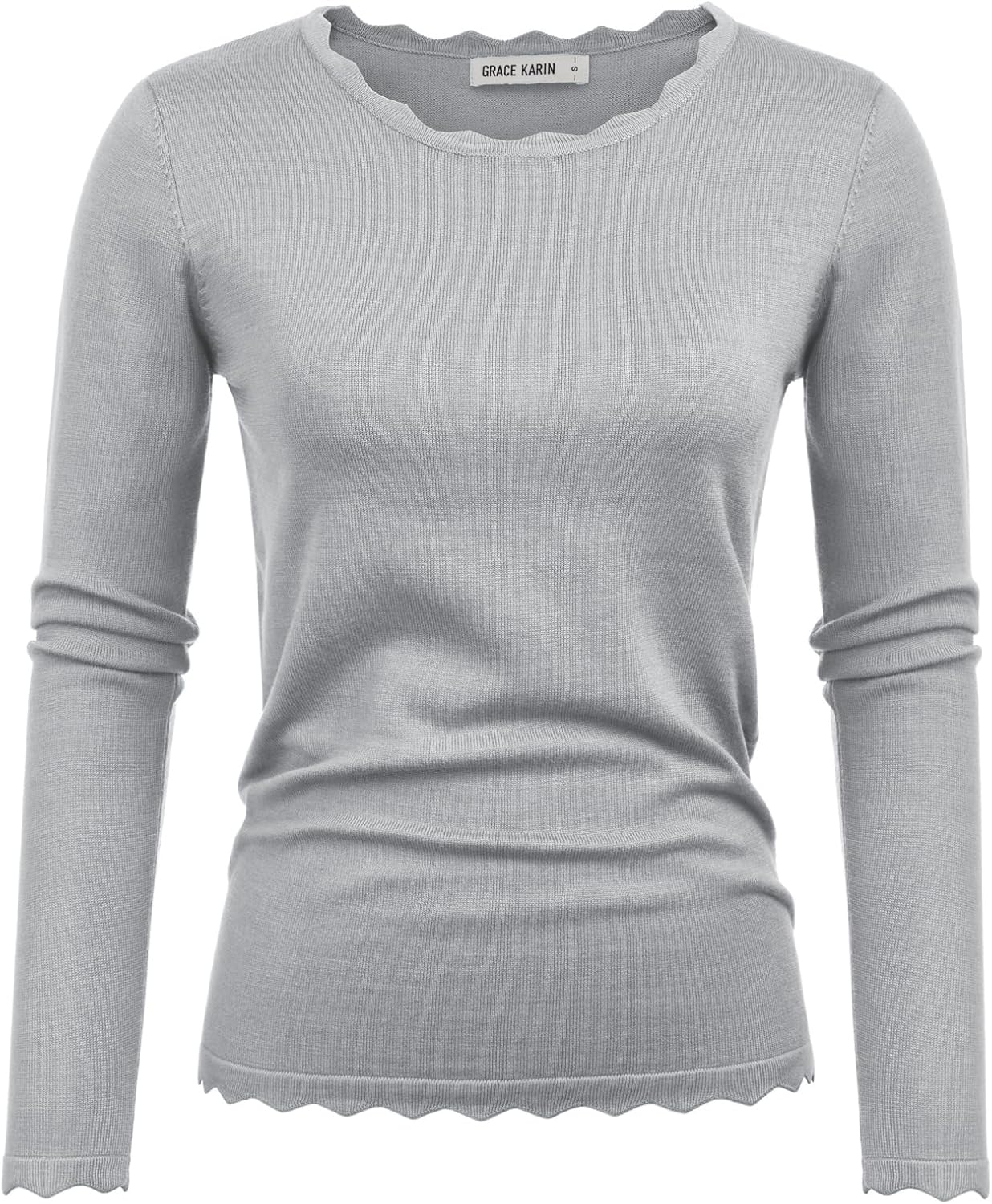 High Stretchy Long Sleeve Pullover Sweater Blouse for Women