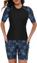 Tournesol Women's Two Piece Rash Guard Swim Set - UPF 50 (Style 7JZ7)