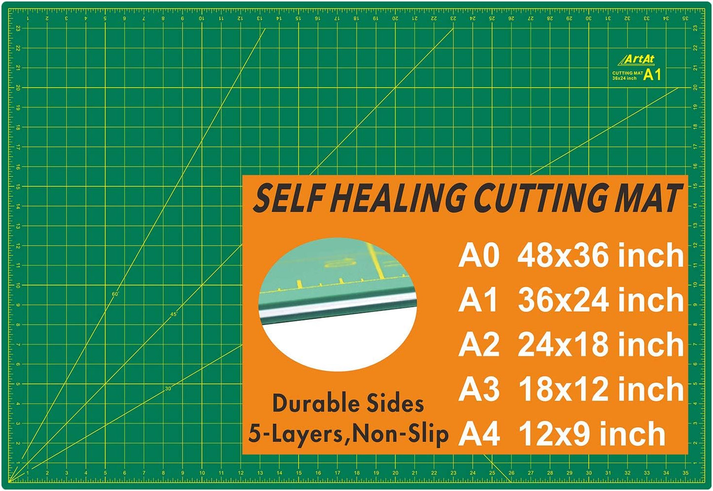 ArtAt Self Healing Cutting Mat for Sewing and Craft Projects