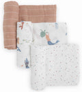 Muslin Swaddle Blanket 3 Pack (Mermaids) - Lightweight, Breathable