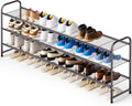 Long 3 Tier Shoe Rack for Closet - Holds 24 Pairs, Stackable Bronze