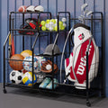 Sports Equipment Organizer Golf Bag Stand Garage Storage Rack - Dual