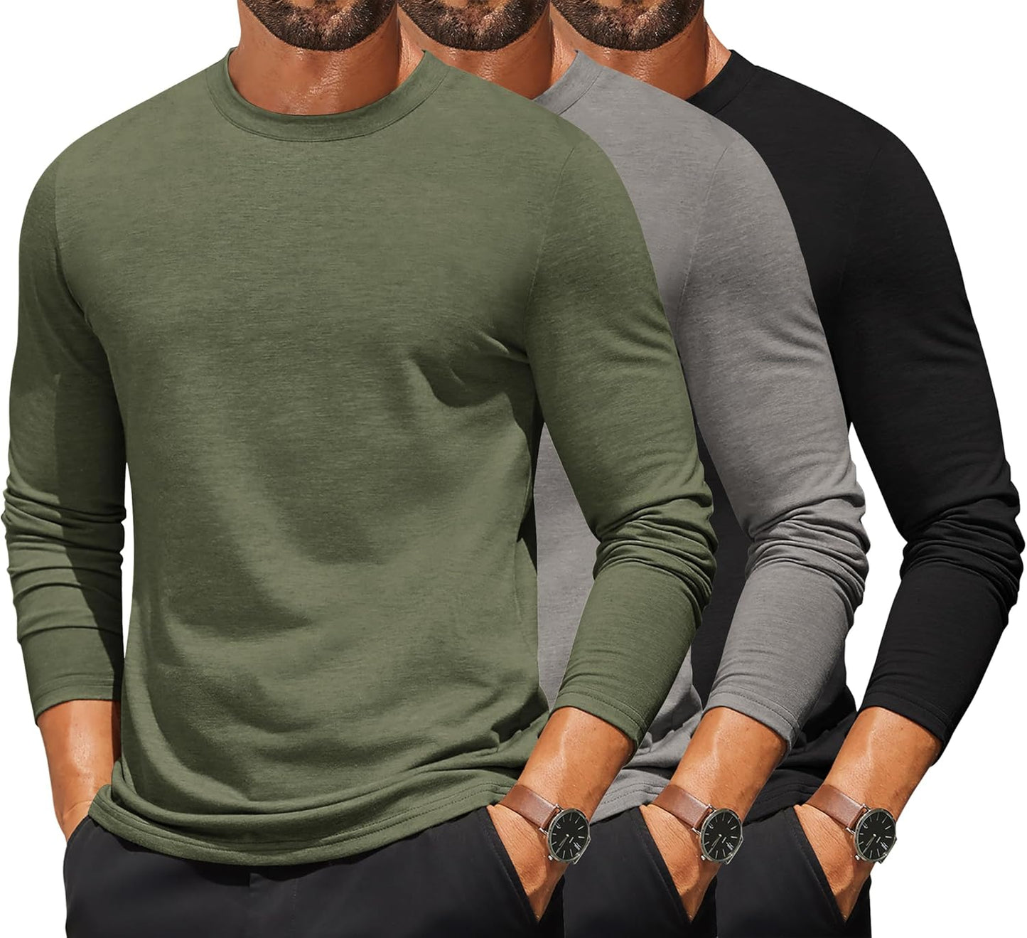 COOFANDY Mens Long Sleeve T Shirts for Casual Everyday Wear