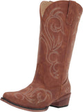 ROPER Womens Riley Embroidered Snip Toe Mid Calf Boots (Style QRX6)