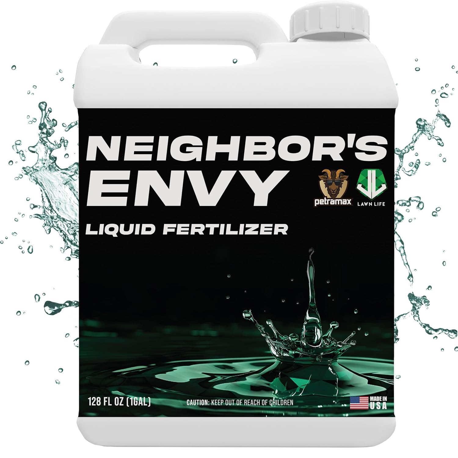PetraMax Neighbors Envy Grass Fertilizer for Lush Green Lawns
