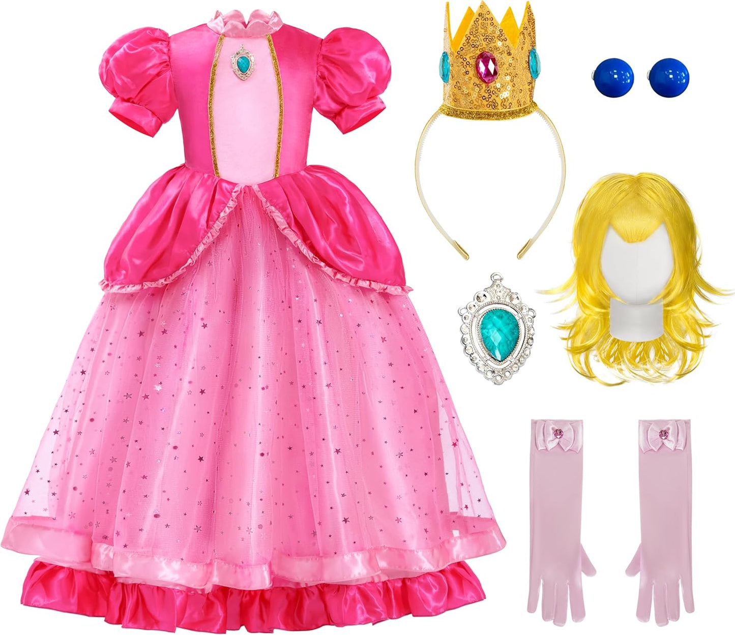 Spooktacular Creations Pink Princess Dress for Kids Birthday Fun