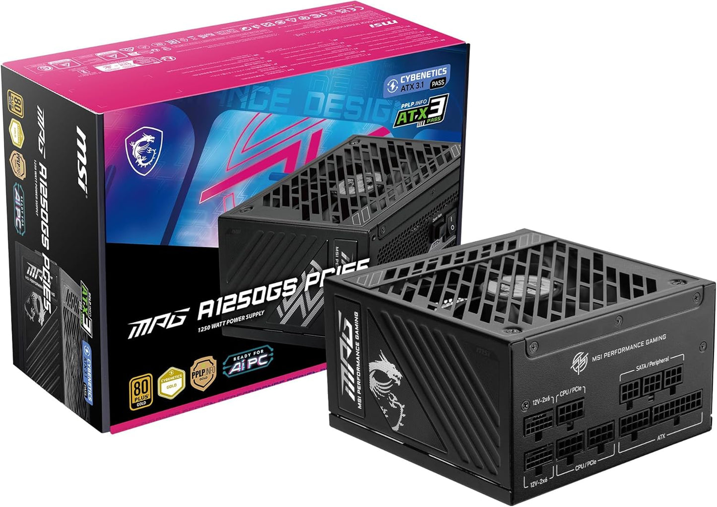 MSI MPG A1250GS 1250W Power Supply for High-Performance Gaming