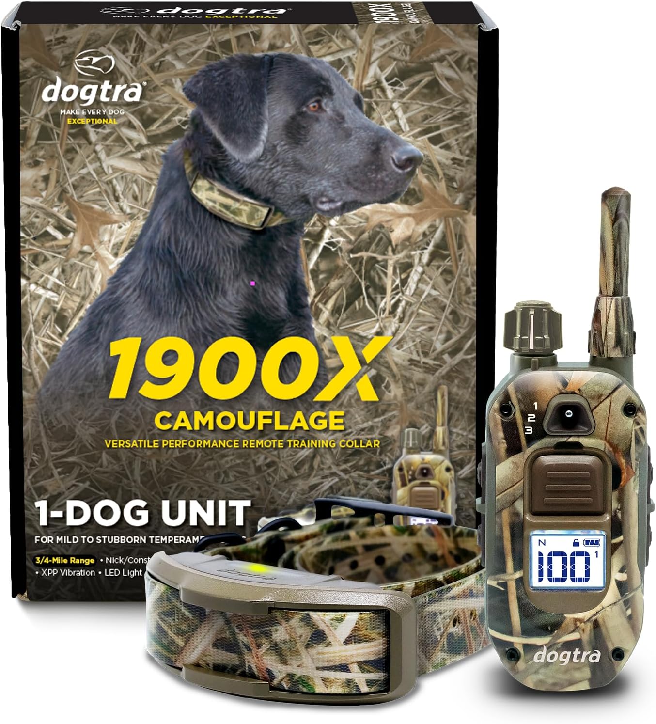 Dogtra 1900X Camouflage E-Collar for Effective Dog Training