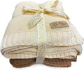 Knitted Cotton Baby Blankets 2 Pack - Ultra-Soft Swaddles for Newborns